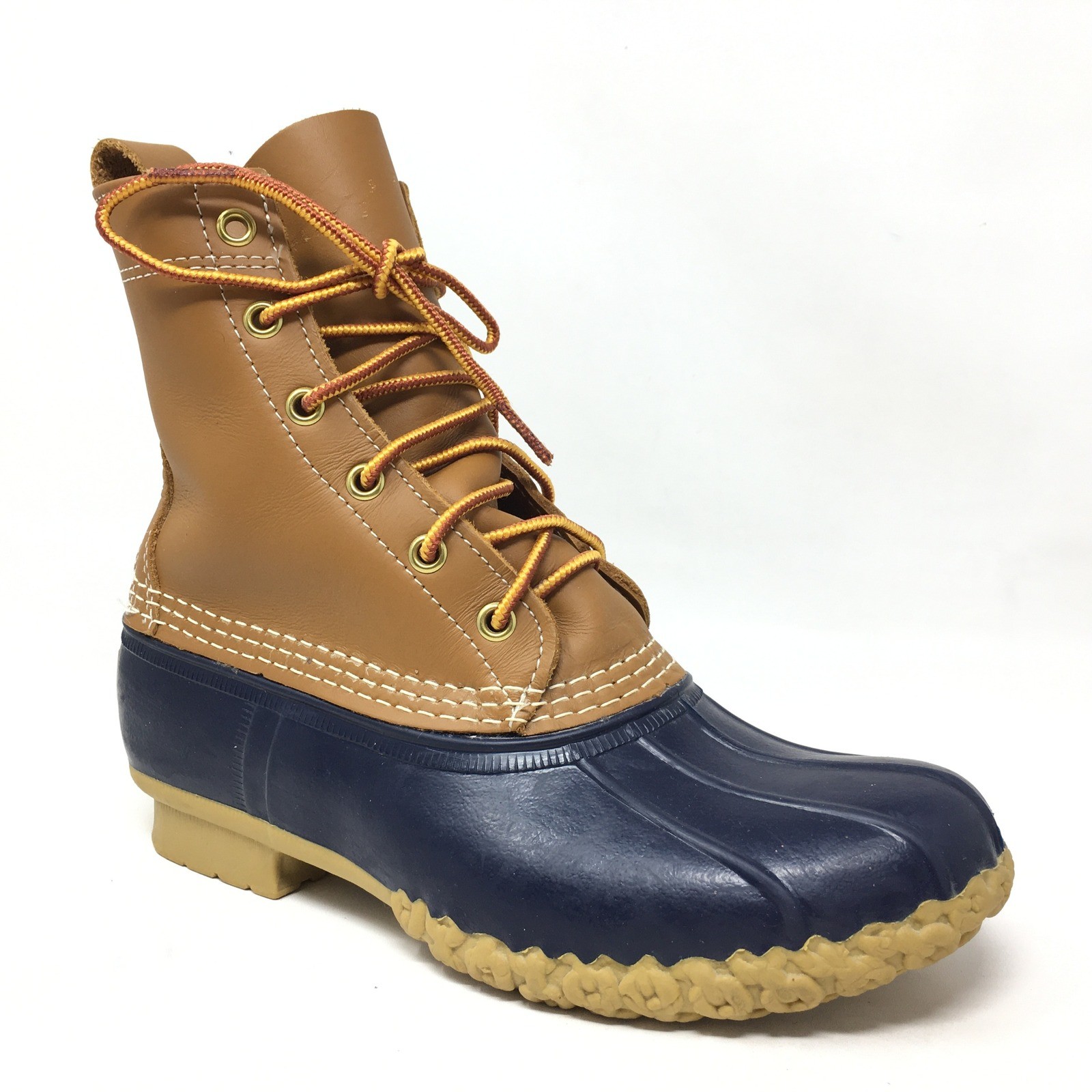 Bean Boots by LL Bean 8 Inch Duck Boots Booties Shoes Womens Size 7 Blue Brown