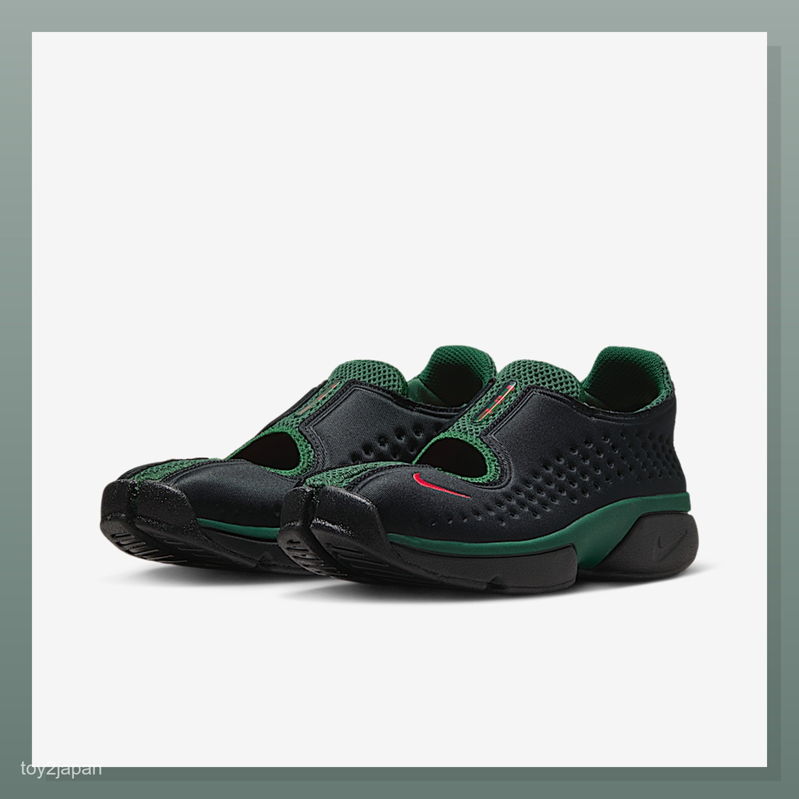 Nike WMNS Rift 2 IQ8006-002 Black Team Dark Green Fire Red Women’s Size New