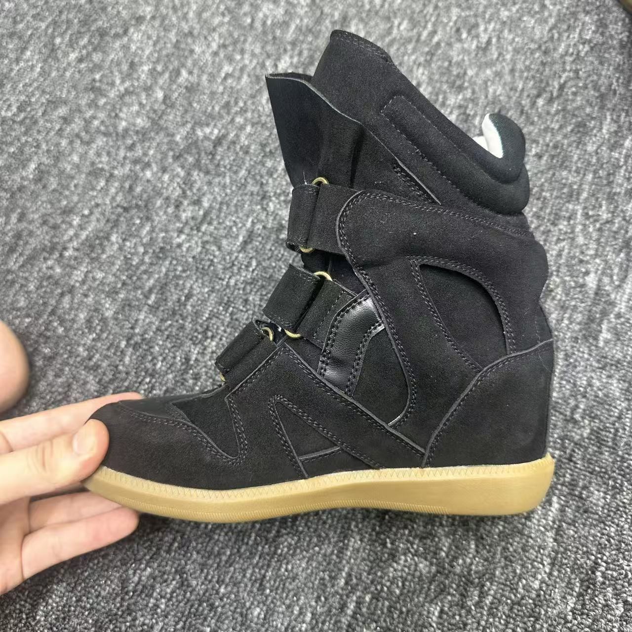 Isabel Marant Women’s Wedge Sole Platform Sneakers Casual Comfortable Black