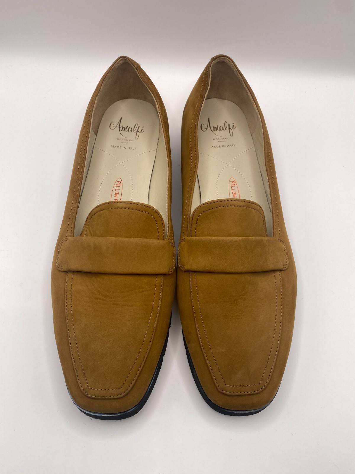 AMALFI BY RANGONI Womens Giuliano Loafer In Sequoia Brown Tiffany Nubuk Sz 10W