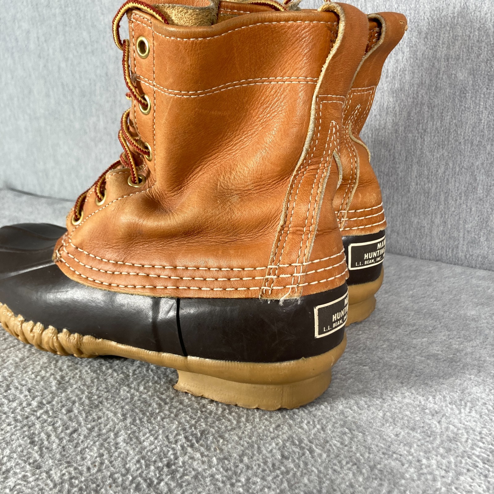 VTG LL BEAN Maine Hunting Shoe Boots Womens 6 N Tan Brown Bean Boots Waterproof