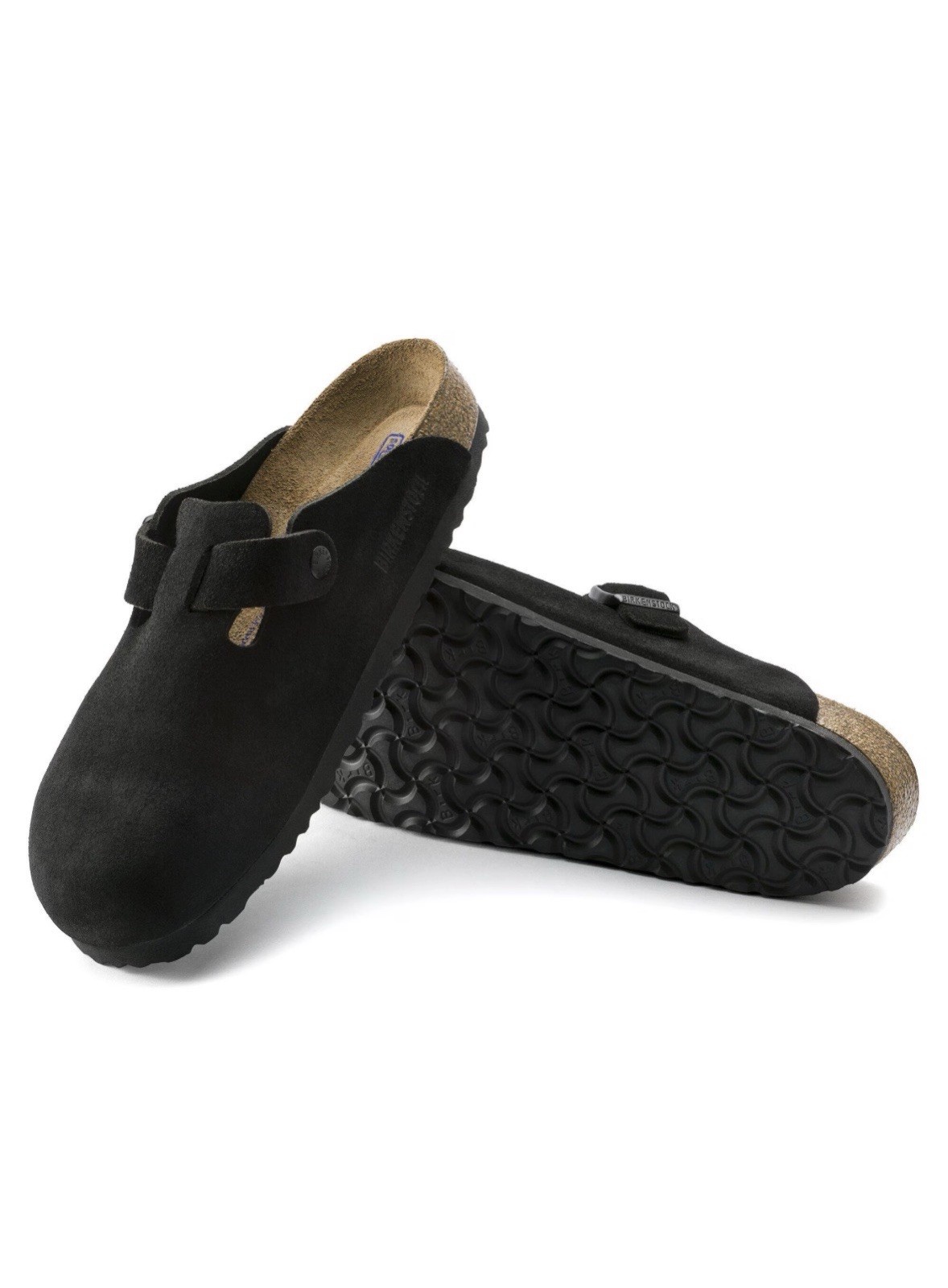 NIB Birkenstock Boston Unisex Soft Footbed Suede Leather Black Women’s Size 40 N