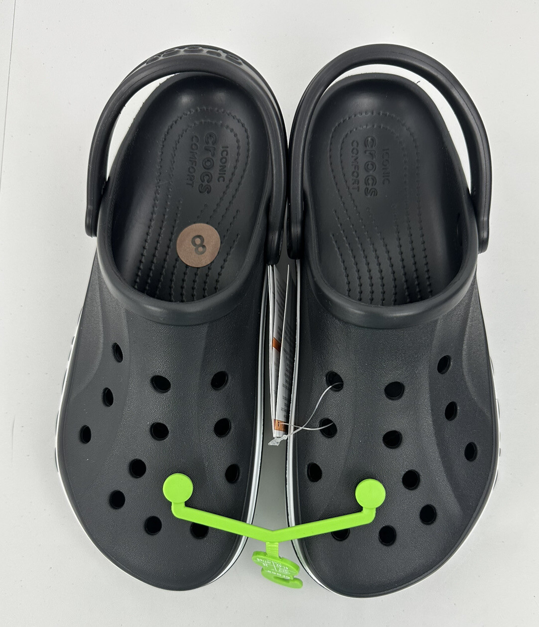 Crocs Bayaband Clog Unisex Women’s US Size 10 Black & White 205089-066 NWT