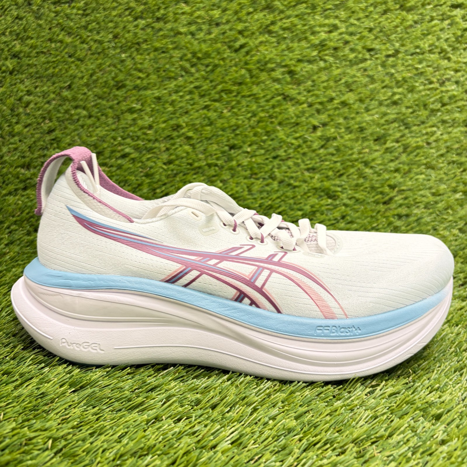 Asics Gel-Nimbus 28 Womens Size 8.5 White Purple Blue Running Shoes Sneakers