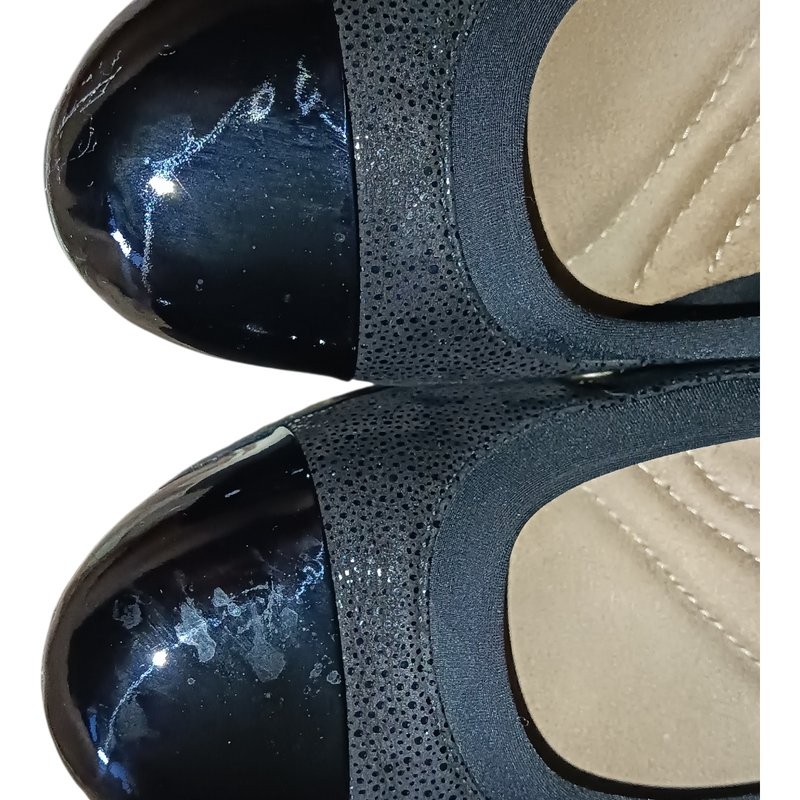 ladies clarks heels black leather 37.5 #7BFB