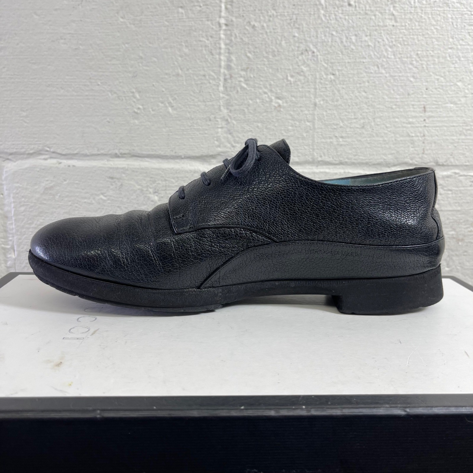 Thierry Rabotin Black Pebbled Leather Oxfords Comfort Shoes Women 40.5 EU/10 US
