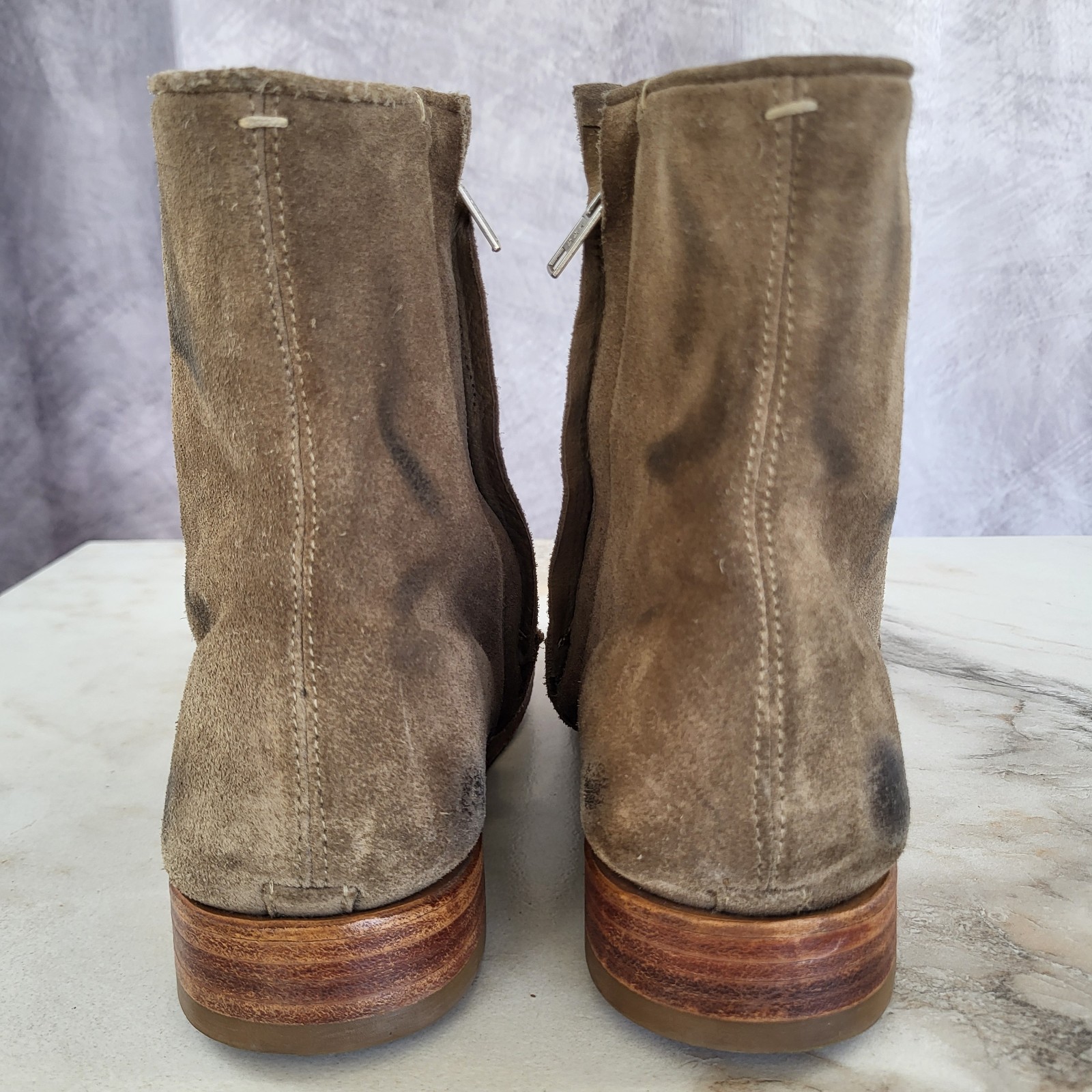 N.D.C Tusitania Hand Made Suede Zip Up Boots Women’s Size 39 Tan