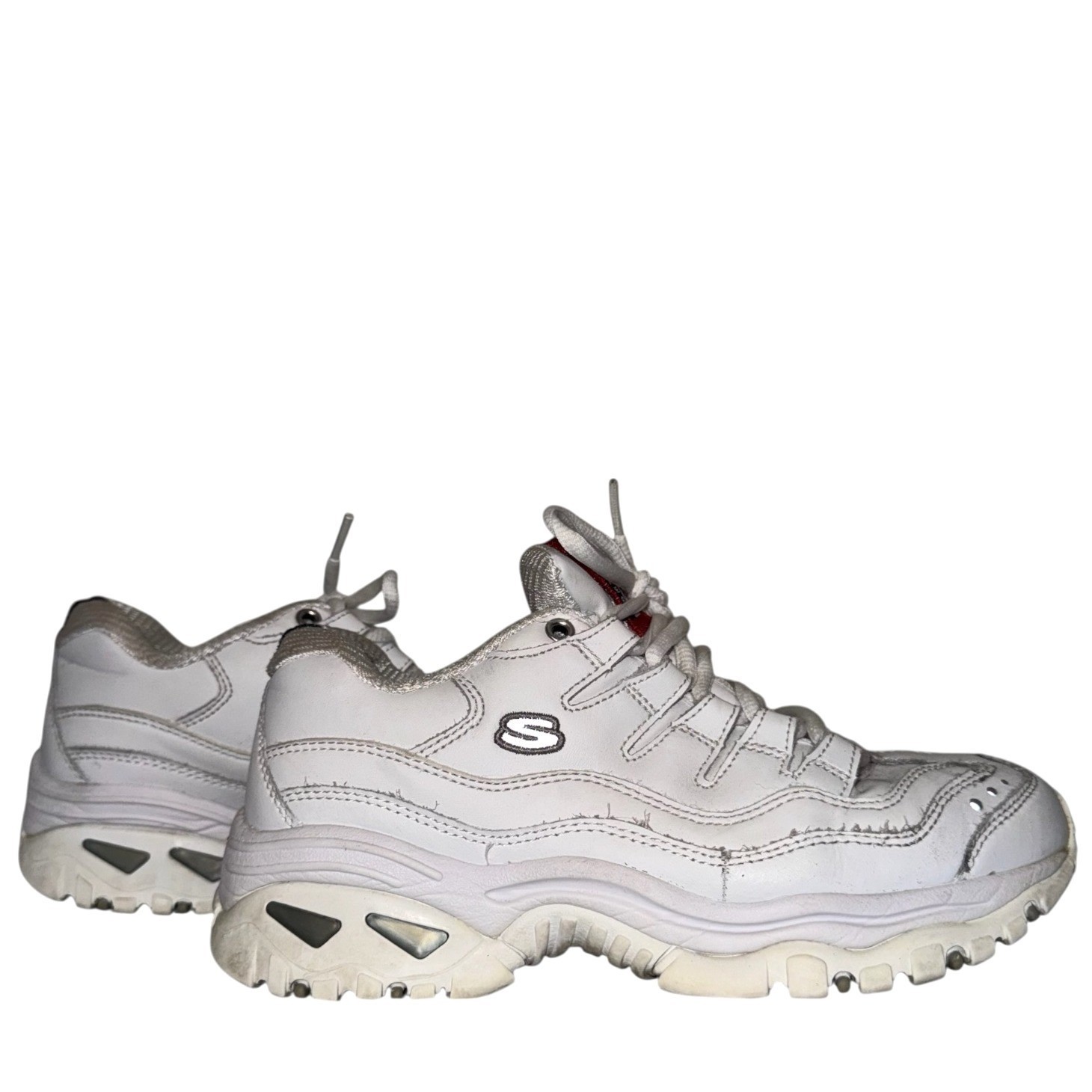 Skechers Y2K Sport Energy Sneakers 6.5 Minimalist Chunky All-White Cheer Retro