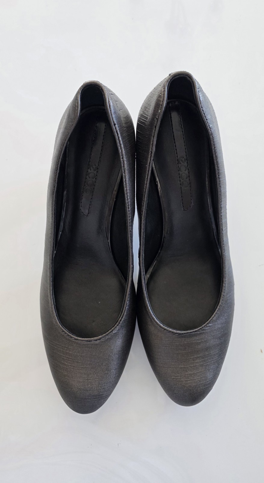 ECCO Baltimore Women’s Pump Heels Shoes Black Gold Size EU 41 Us 10-10.5