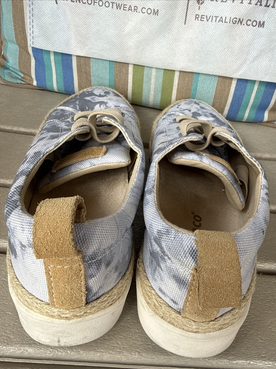 Spenco Revitalign Malibu Orthotic Slip-On Grey Tie Dye Sneaker size 8.5 B