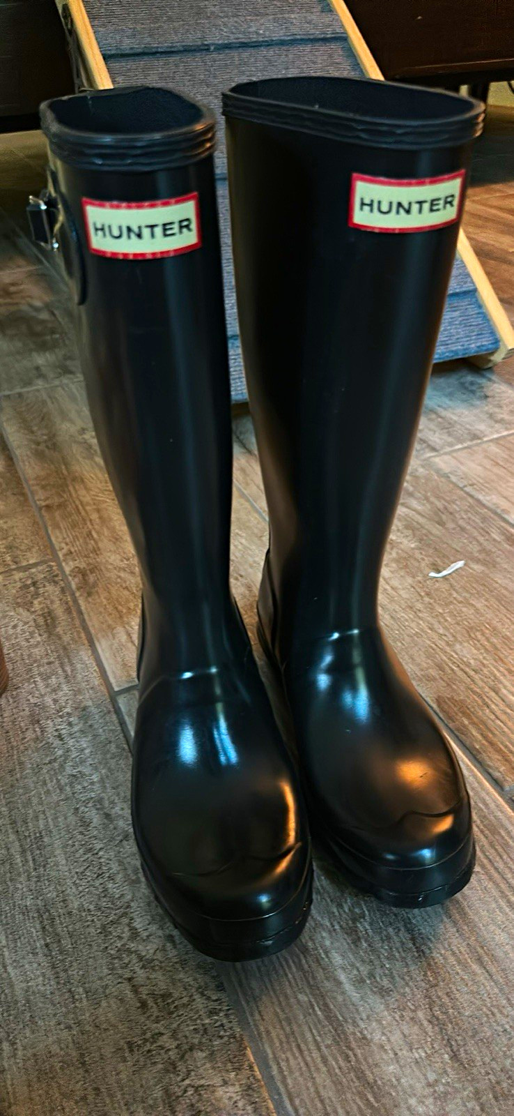 Hunter Original Tall Women’s Black Waterproof Rubber Knee High Rain Boots US 7