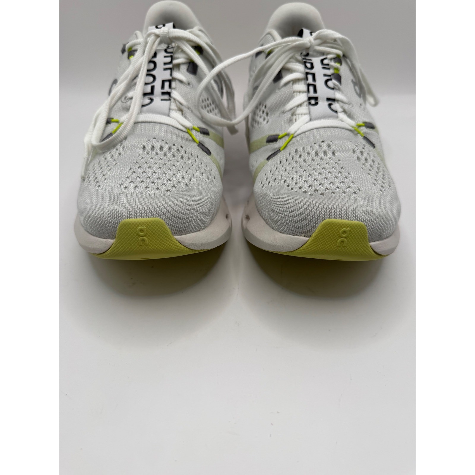 On Cloudsurfer Running Shoes Womens 7.5 Grey Lime Excellent 3WD10440248