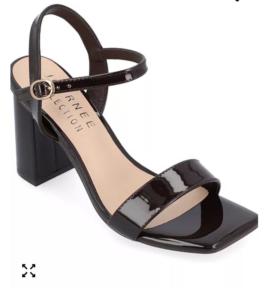 Journee Tivona Block Heeled Sandals Sz 8.5 Color Brown