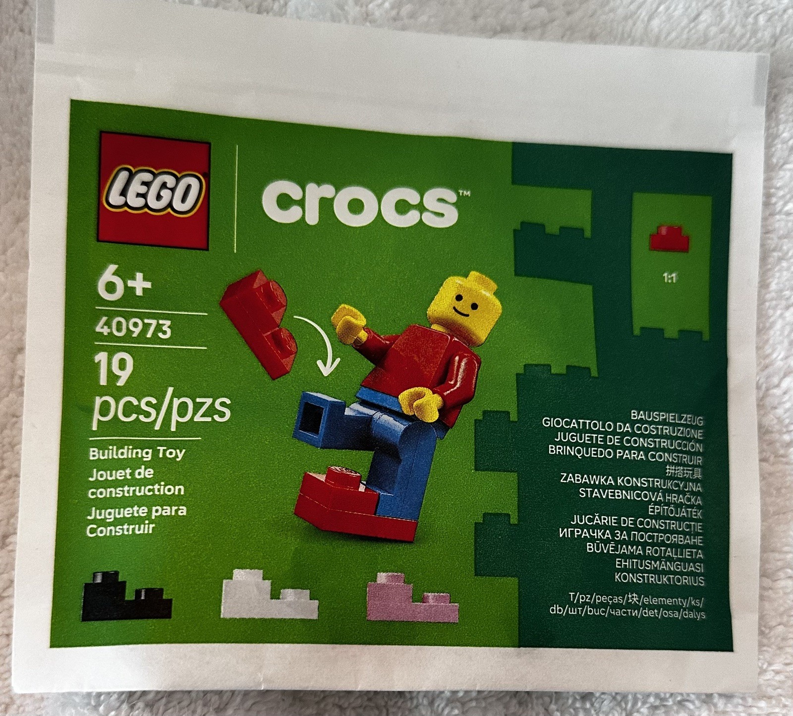 Crocs LEGO Masterbrand Clog Unisex Size Men’s 8 Women’s 10 Black United States