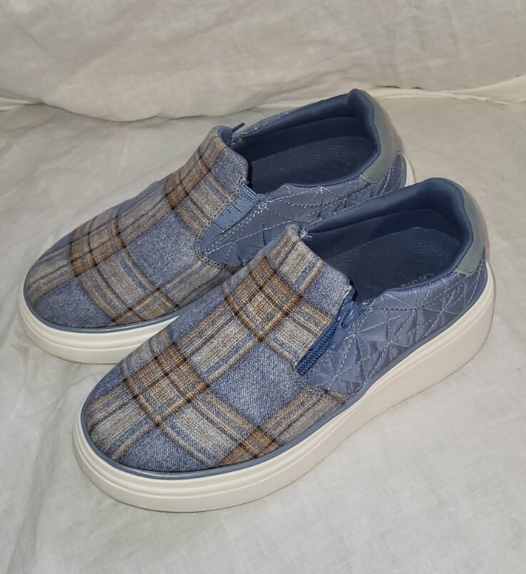 Ortho-comfoot Womens 38 Slip-On Comfort Wedge Arch Support Orthopedic Zip Up