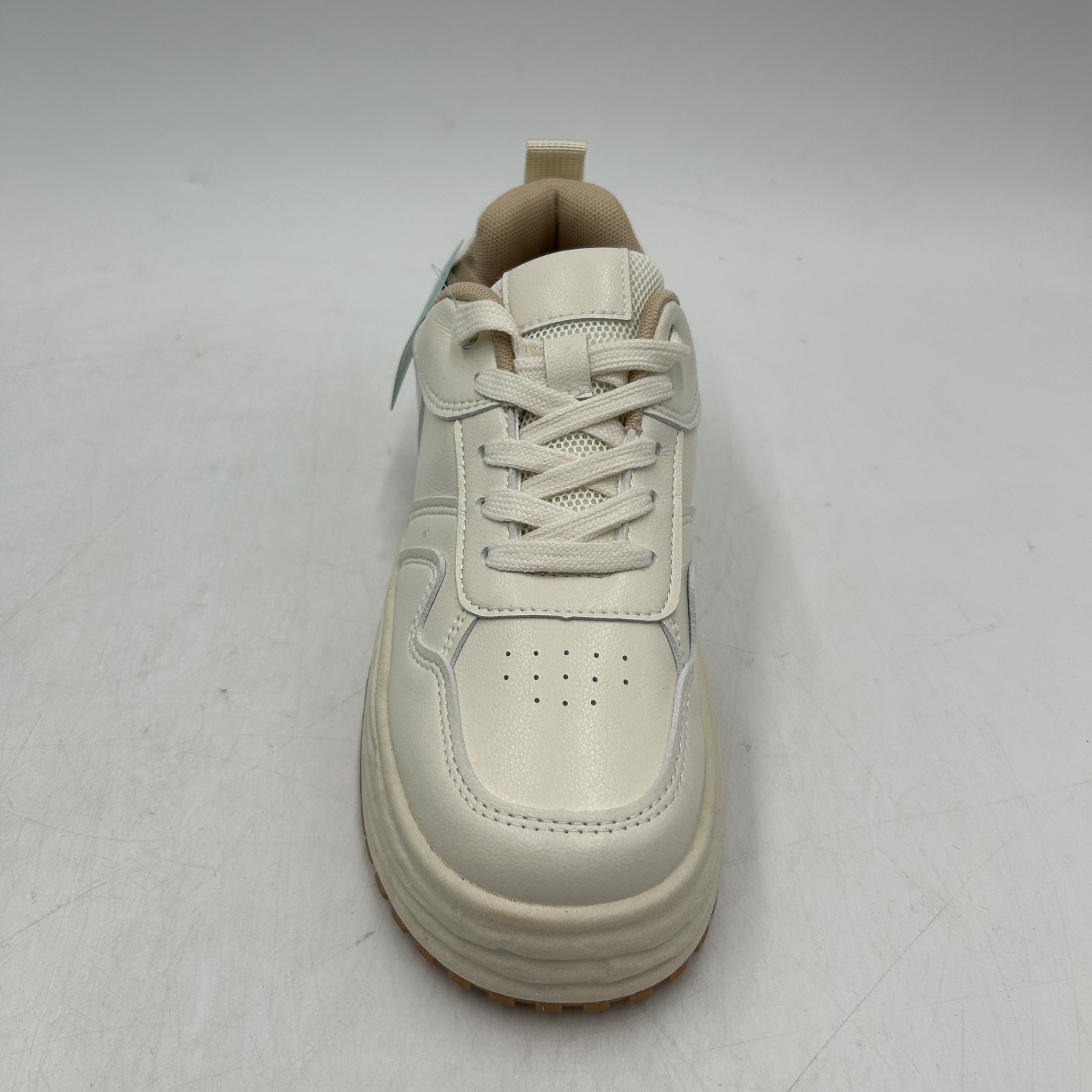 Vepose Shoes Womens Size 7.5, Platform Casual Chunky Sole Sneakers Comfort Beige