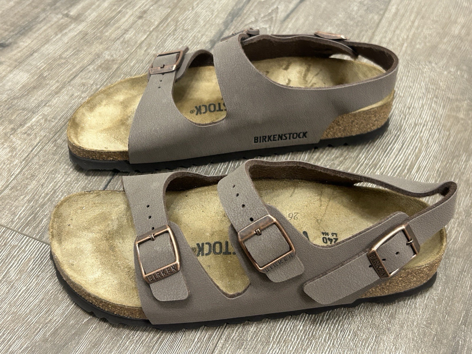 Birkenstock Roma Birko-Flor Mocha/Taupe Sandals Women’s EU 37 US 6-6.5 Narrow