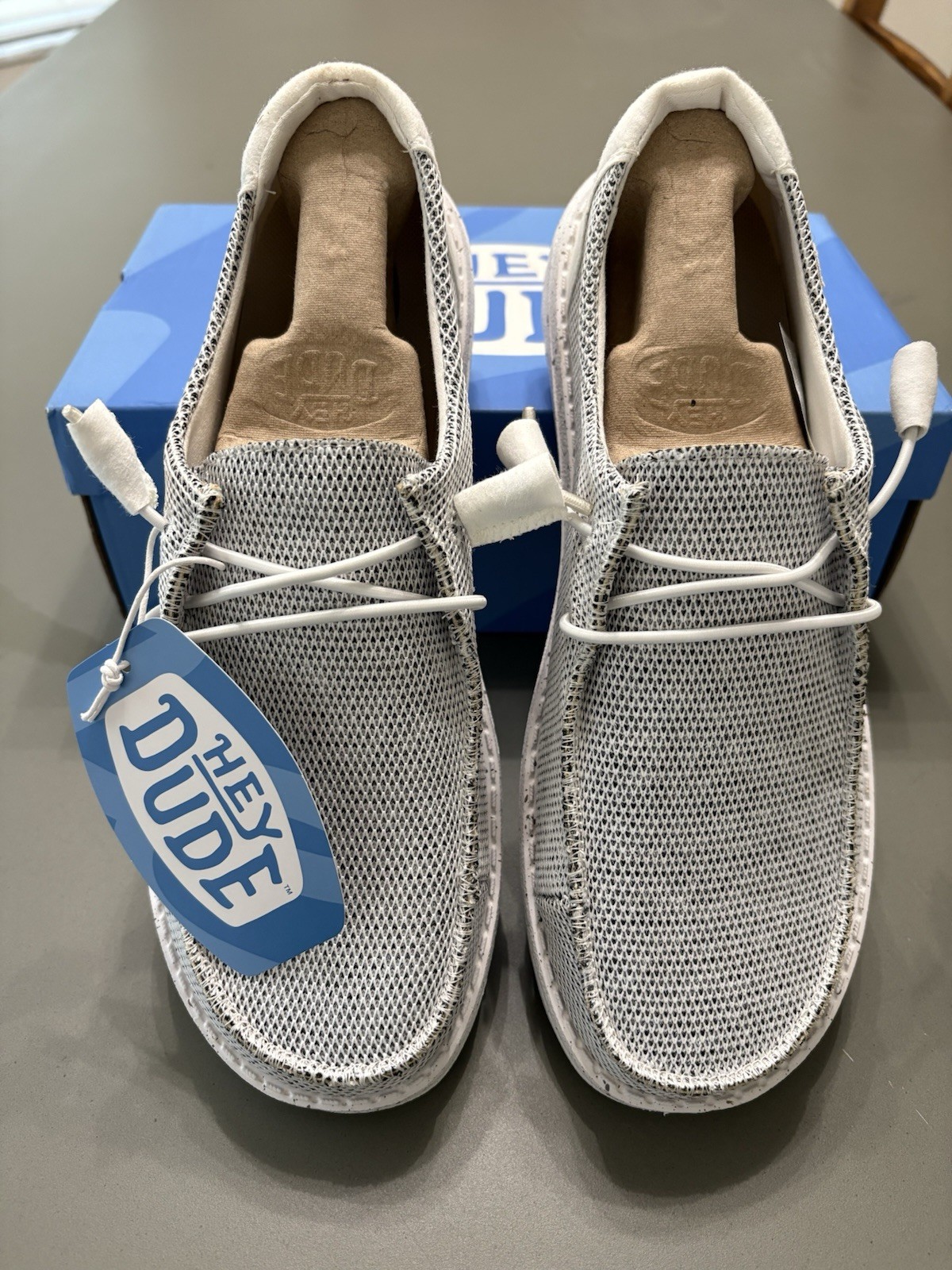 Hey Dude Wendy Sox Stone White Women’s US 10 Slip-On Lightweight