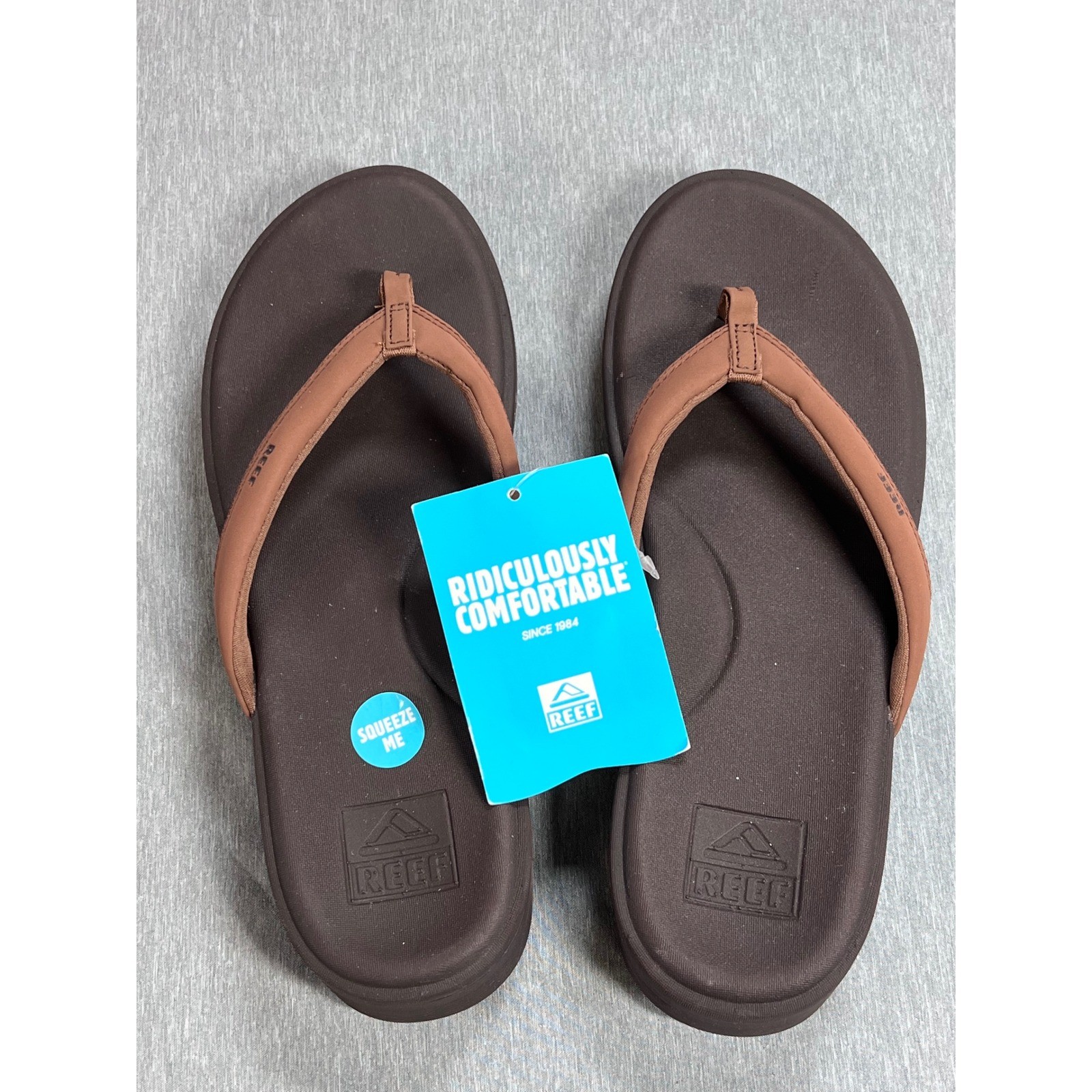 NEW Reef Womens Cushion Cloud Flip Flop Sandals Expresso Brown Thong Size 10