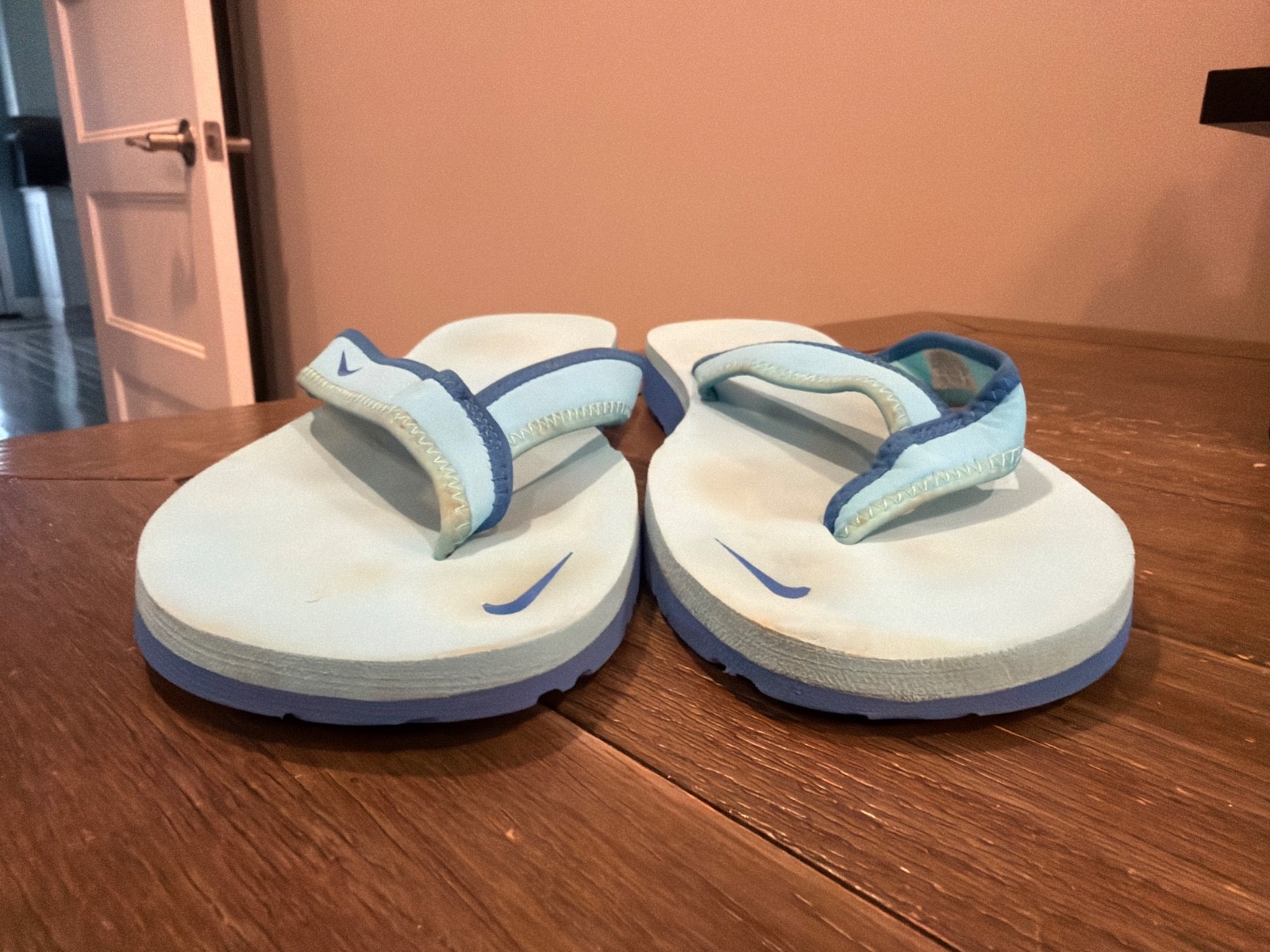NIKE Celso South Beach Blue Flip Flop Thong Sandal Slip-On Slide 2014 Women’s 10