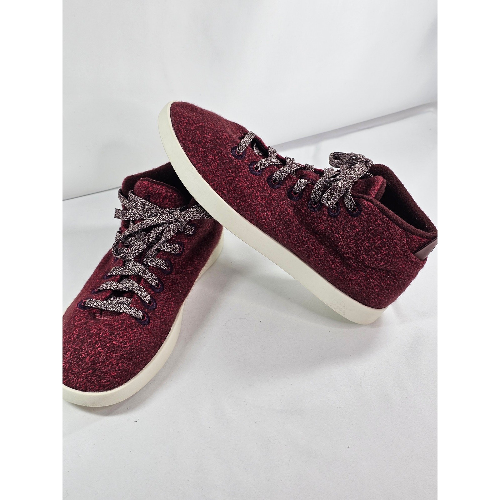 Allbirds Merino Wool W-10 Piper Mid Top Maroon Sneakers
