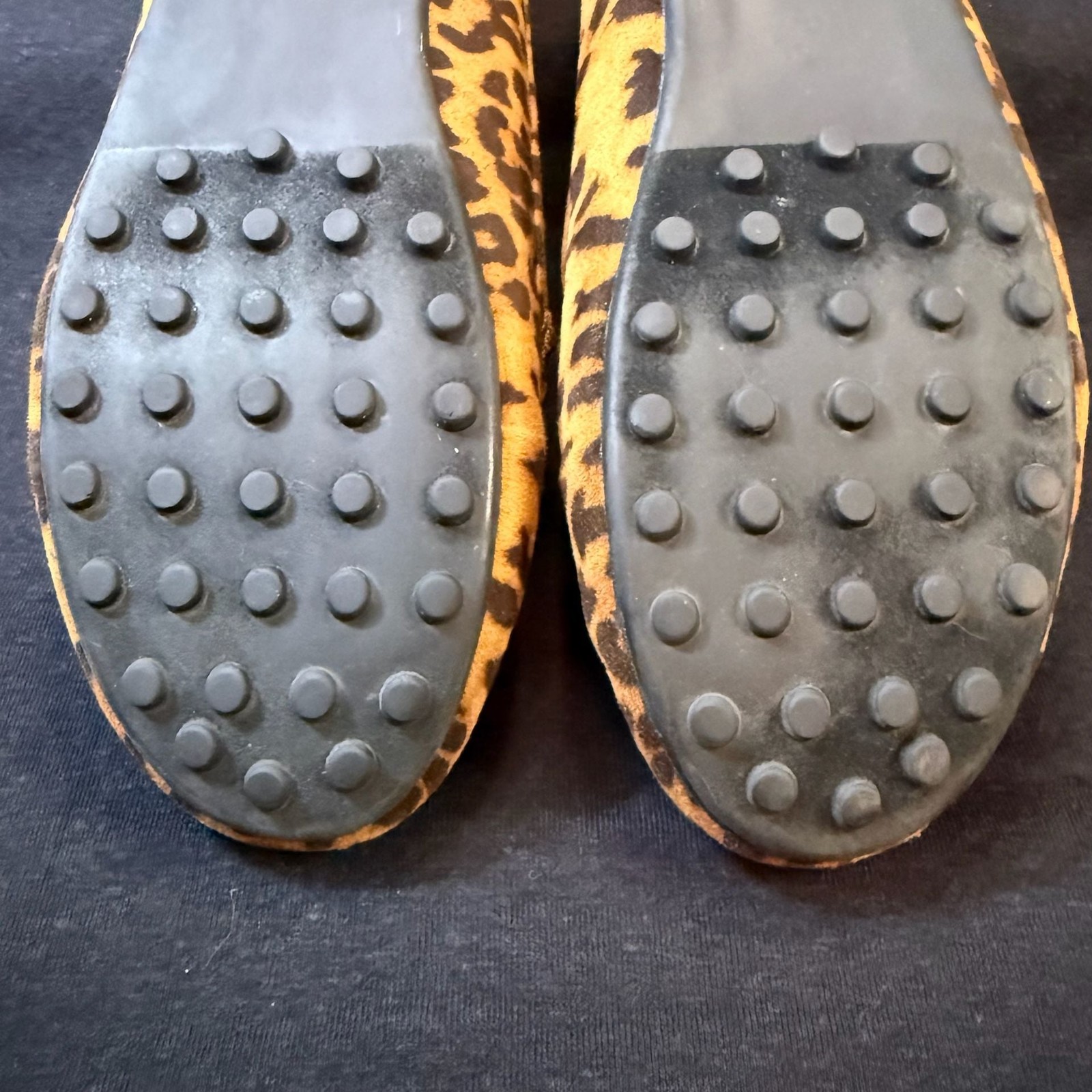 JustFab Women’s Leopard Print Moccasin Driving Loafers with Horsebit Detail