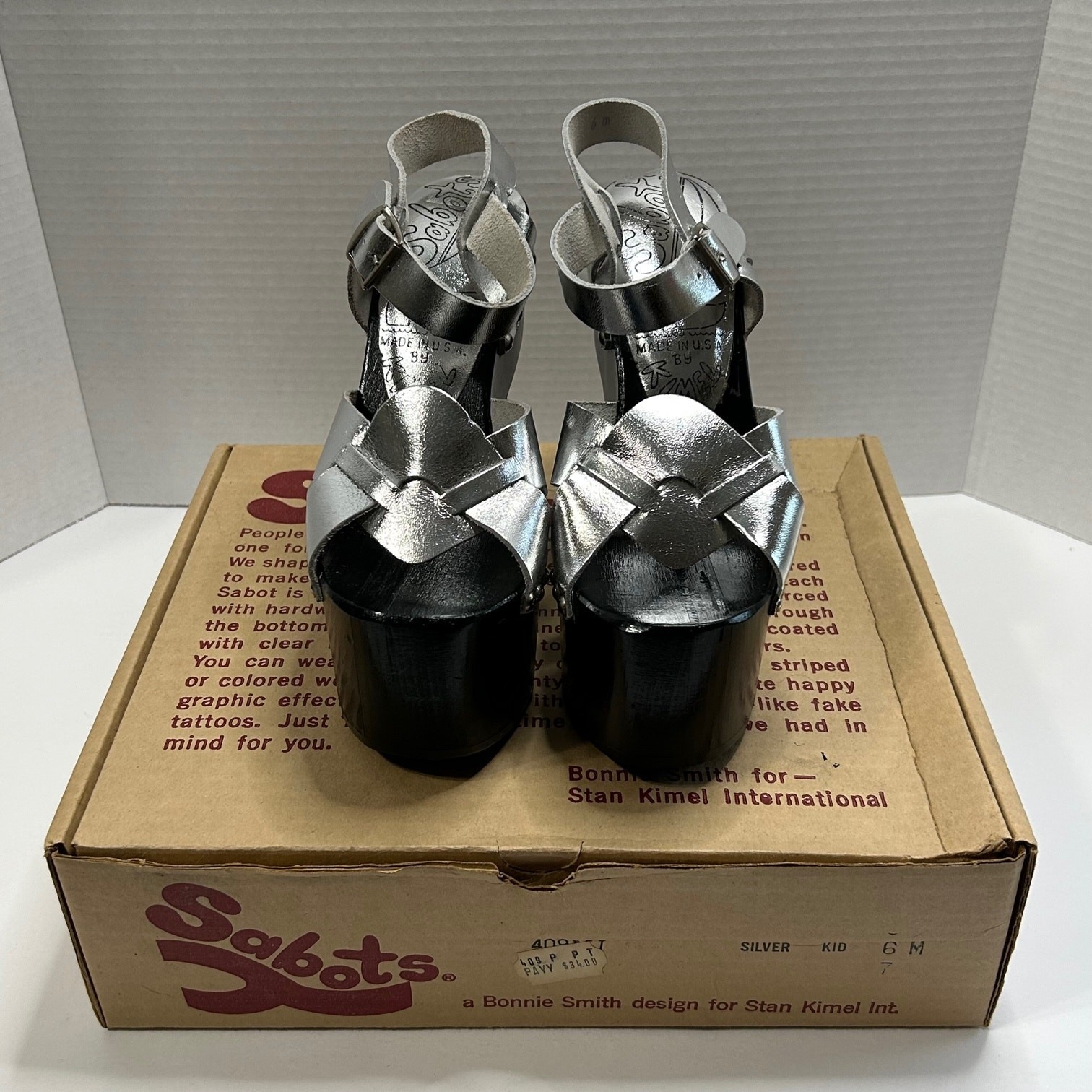 Sabots by Stan Kimel Vintage 1970’s Sandals Size 6 NIB RARE HTF