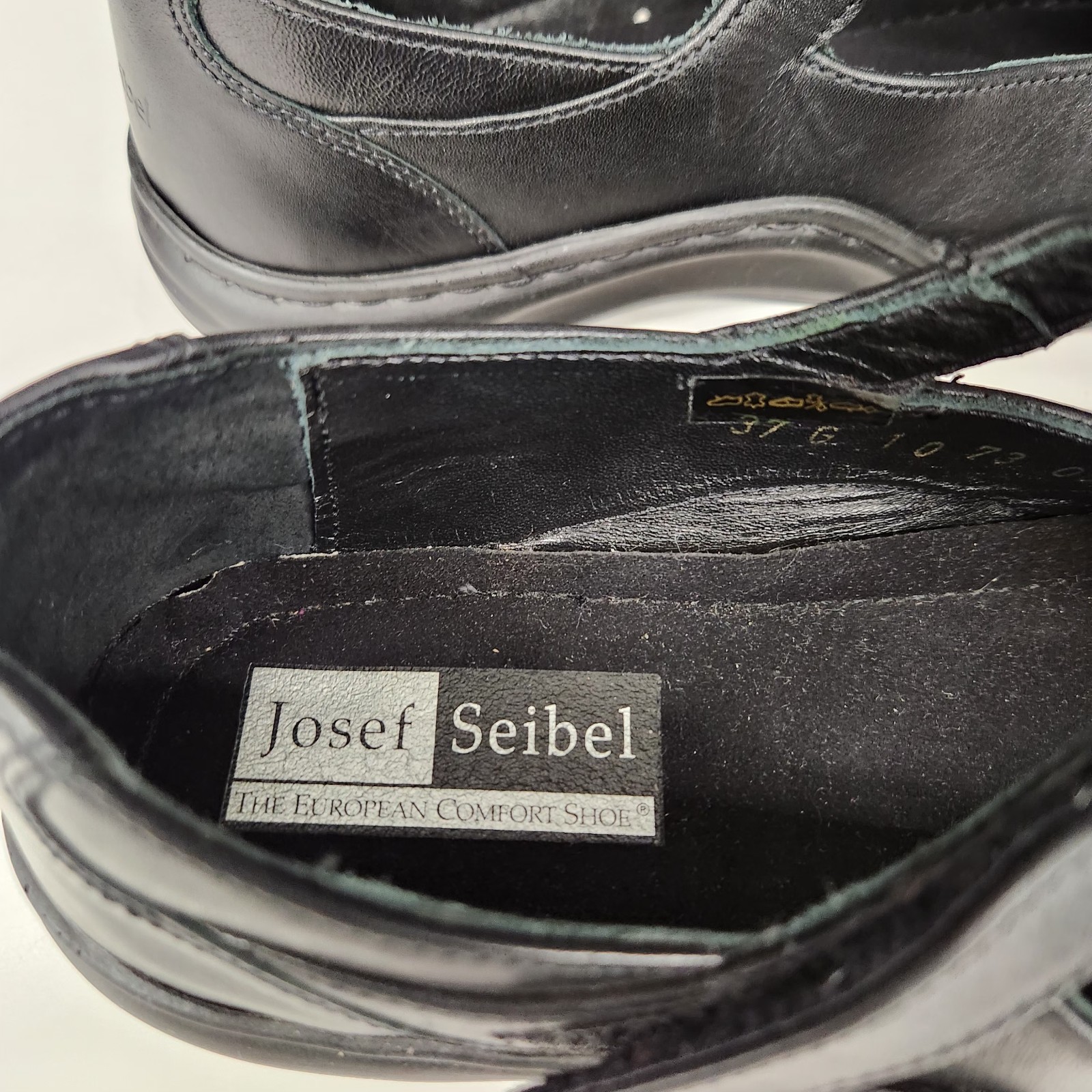 New Josef Siebel Women’s Size EU 37 (US 6-6.5) Slip On Black Comfort Shoes