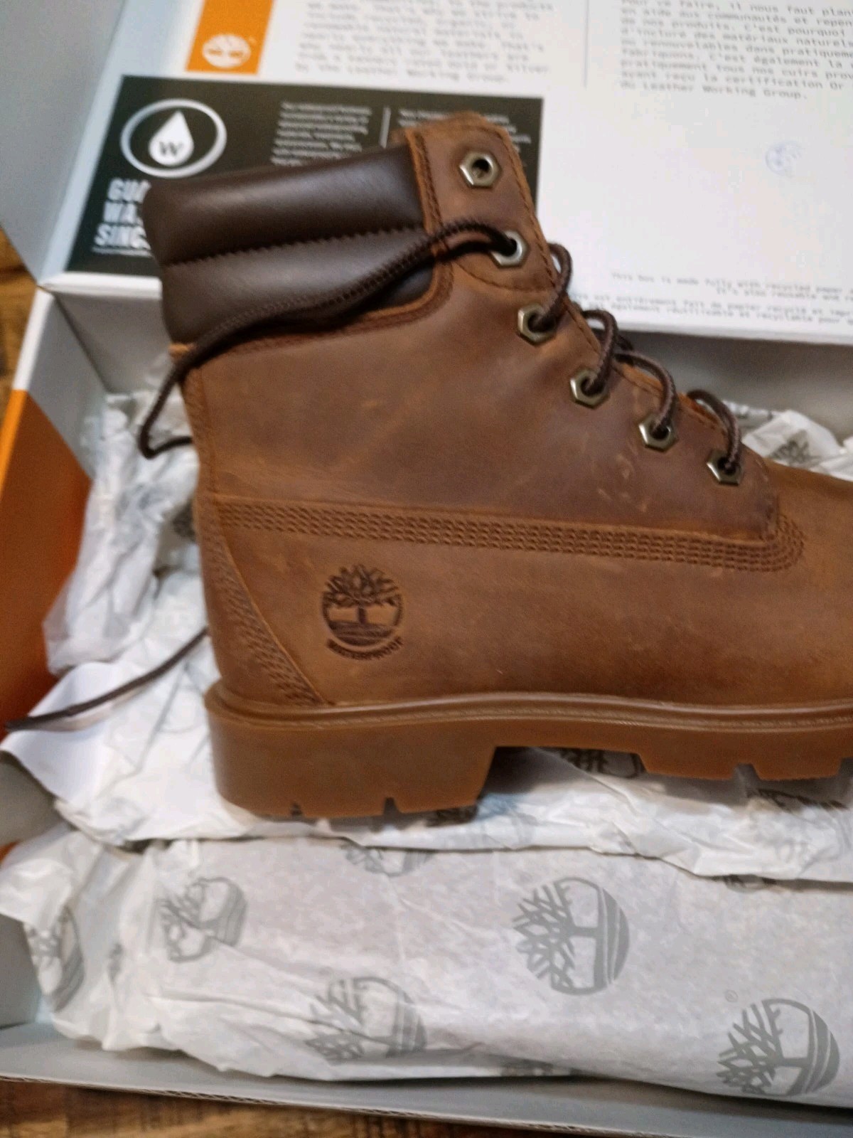 Timberland Womens Linden Woods 6″ Waterproof Premium Leather Boot Sz 9.0 Brown
