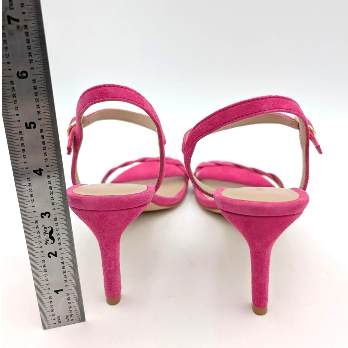 Stuart Weitzman Dancer Twistie Suede Sandal Women’s Pink Size US8B EU38.5