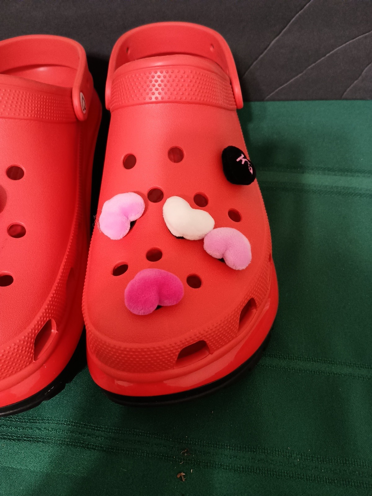 Limited Edition Karol G Red Flamboyant Crocs Mens 12 Missing Heart NW Drag Queen