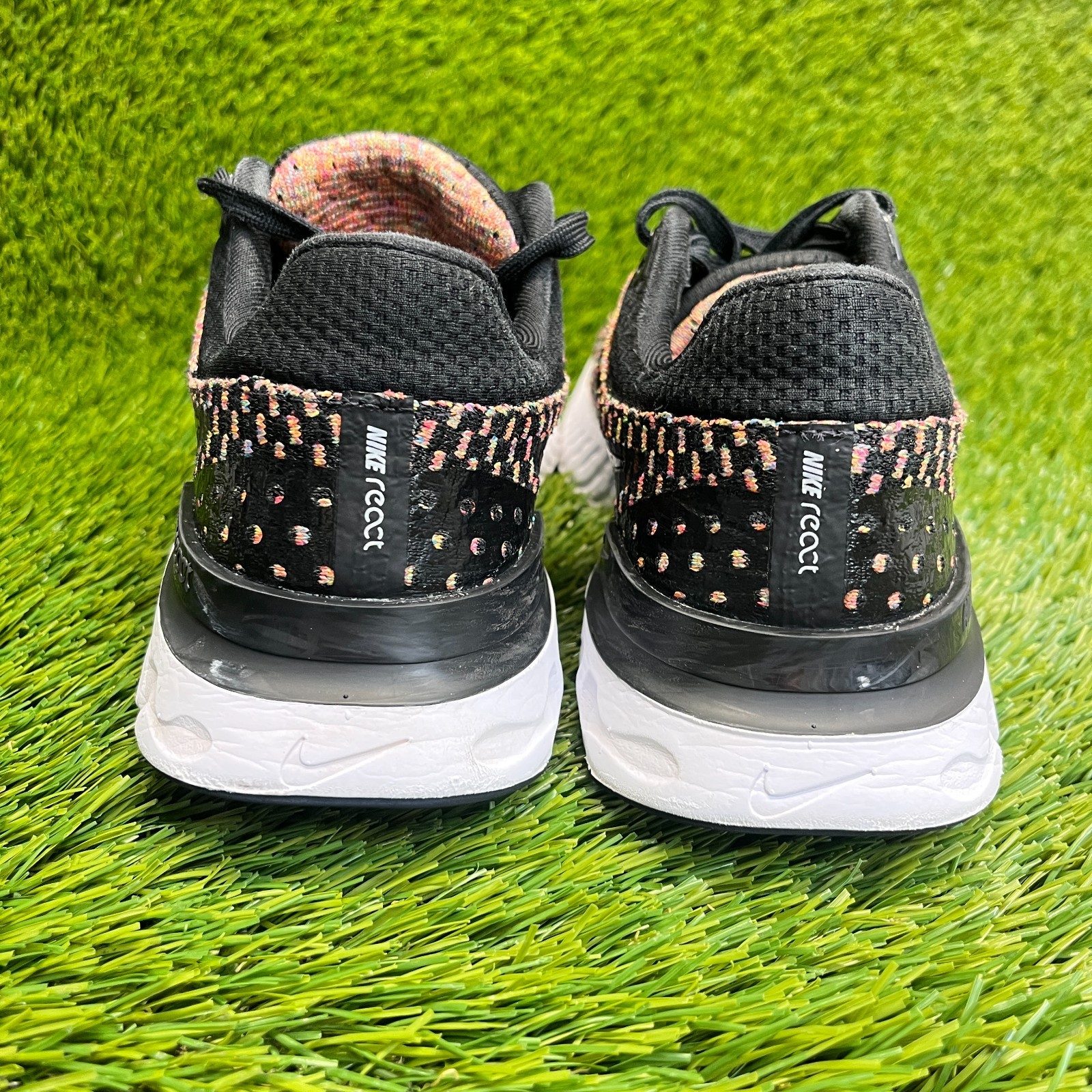Nike React Infinity Run Flyknit 3 Womens Size 8 Black Running Shoes Sneakers