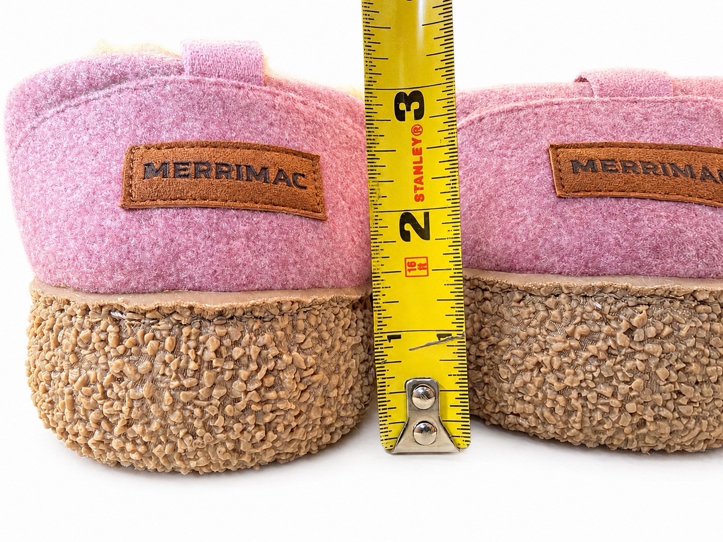MERRIMAC Women’s Fuzzy Cable Knit Slipper Socks Grippers New PINK Womens 7