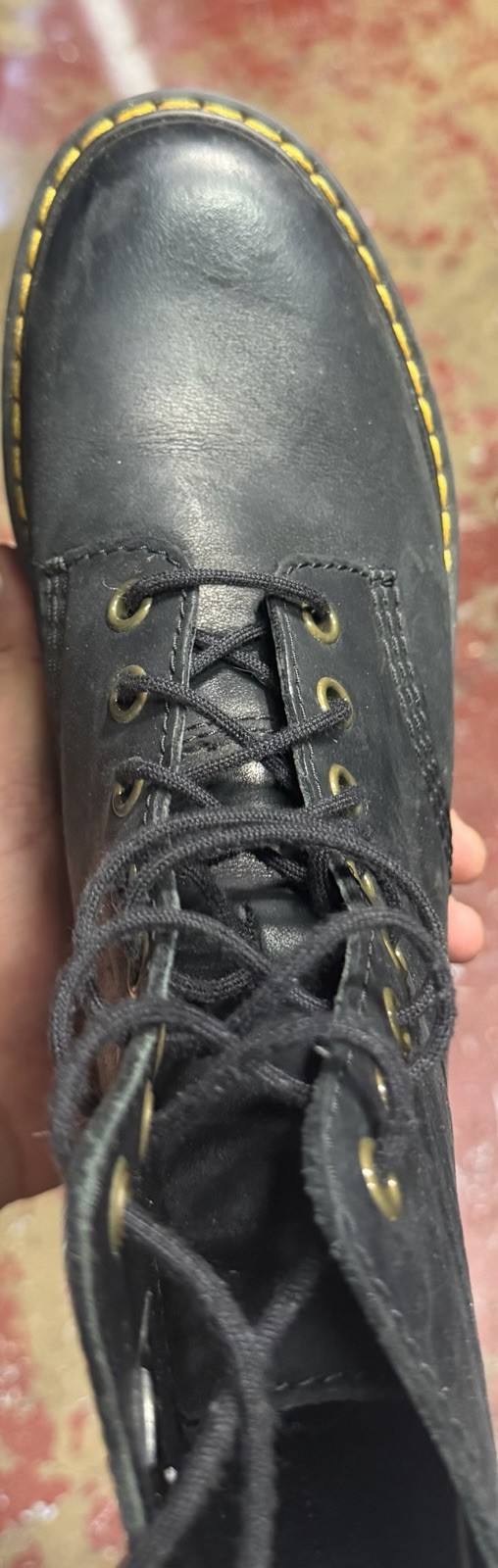 Dr. Martens Shriver Hi Women’s Black Leather Platform Ankle Lace-Up Boot 6