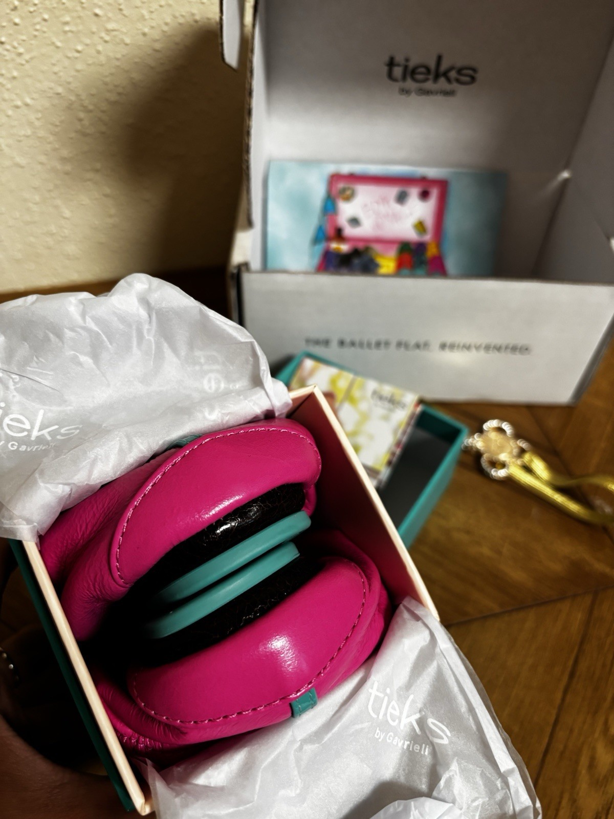 Tieks Malibu Pink Leather Ballet Flat Shoes Size 7 NIB Vault Limited Edition