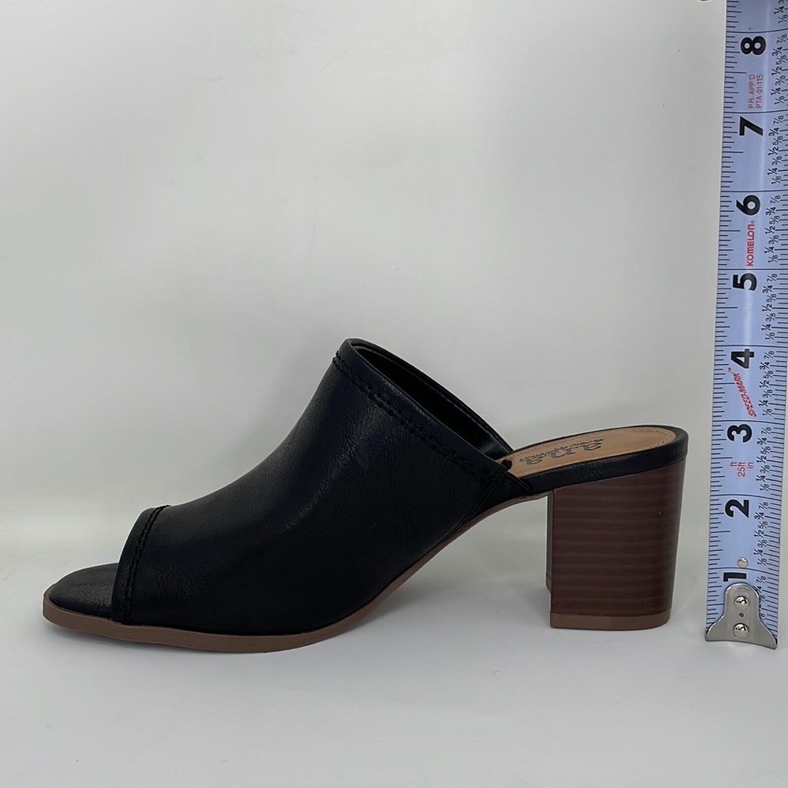 a.n.a Sandals Shoes Heels NWT Open Toe Black Size 6.5 6 1/2