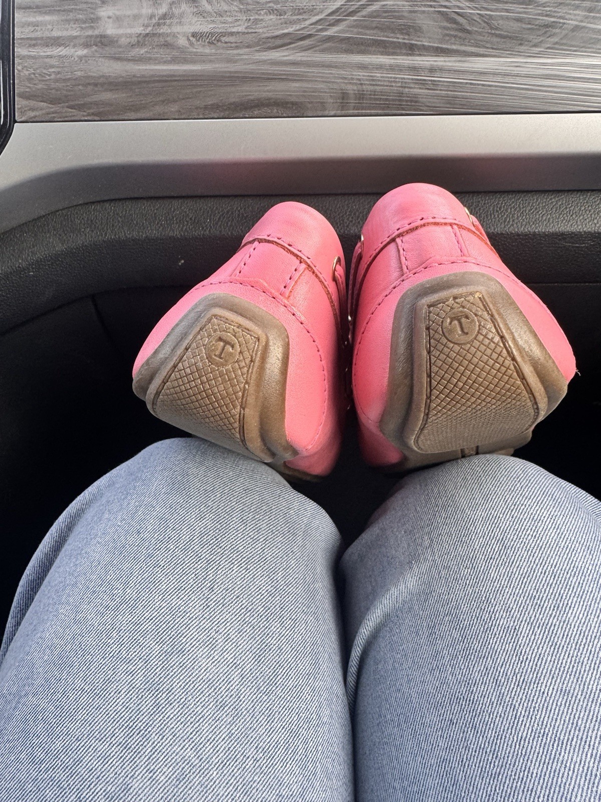 Talbots Taylor Pink leather laced driving moccasins NWOB SZ 11 Never been worn.