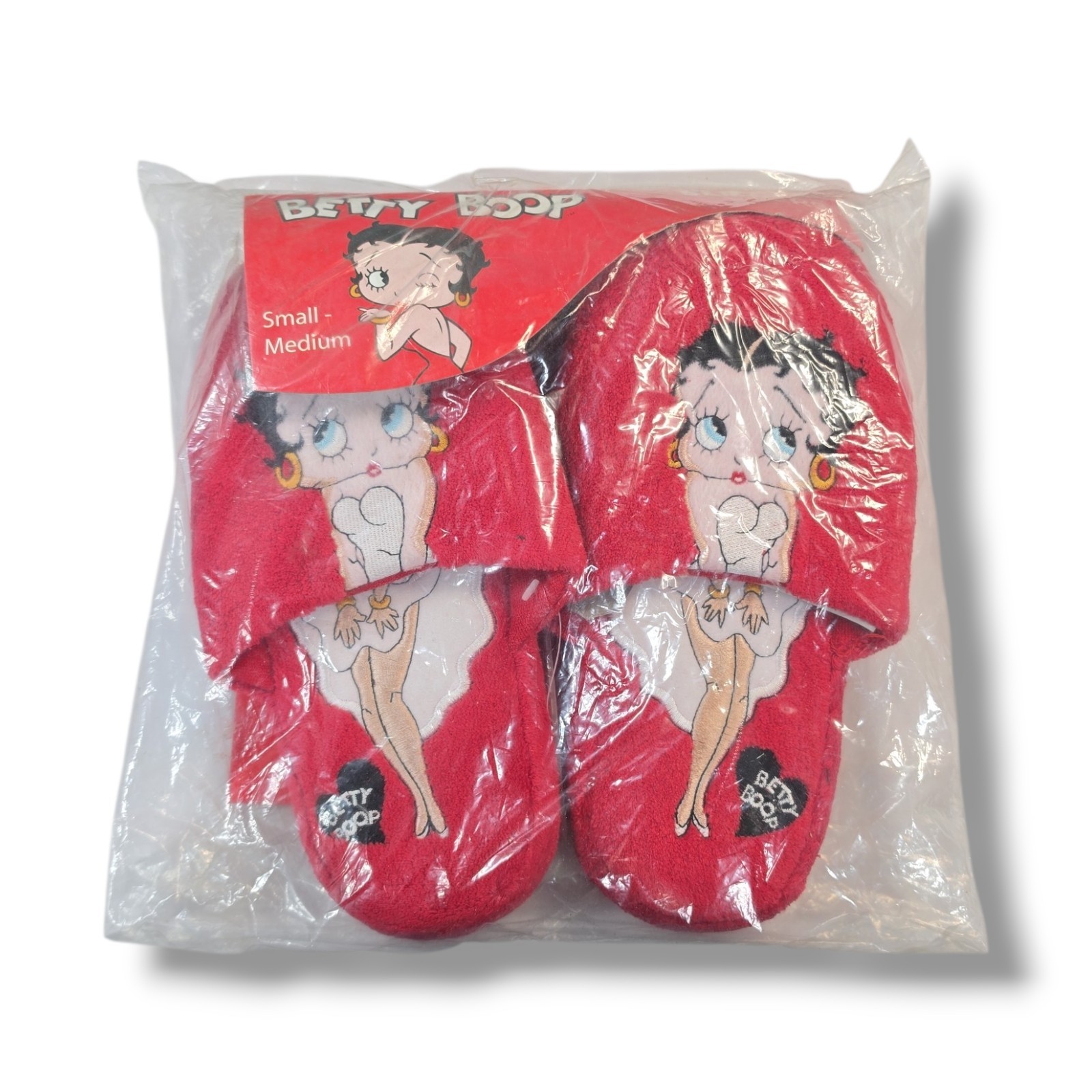 King Features Betty Boop Women’s Plush Non-Skid 2007 Slippers Red Size S/M