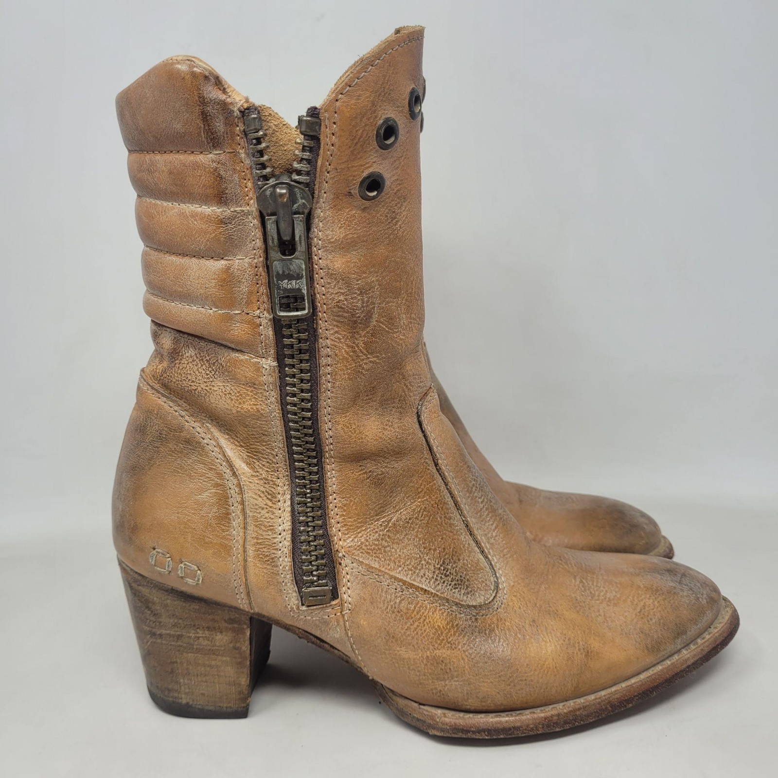 Bed Stu Boots 7.5 Tan Brown Leather Cobbler Series OnRush Rustic Distressed RARE