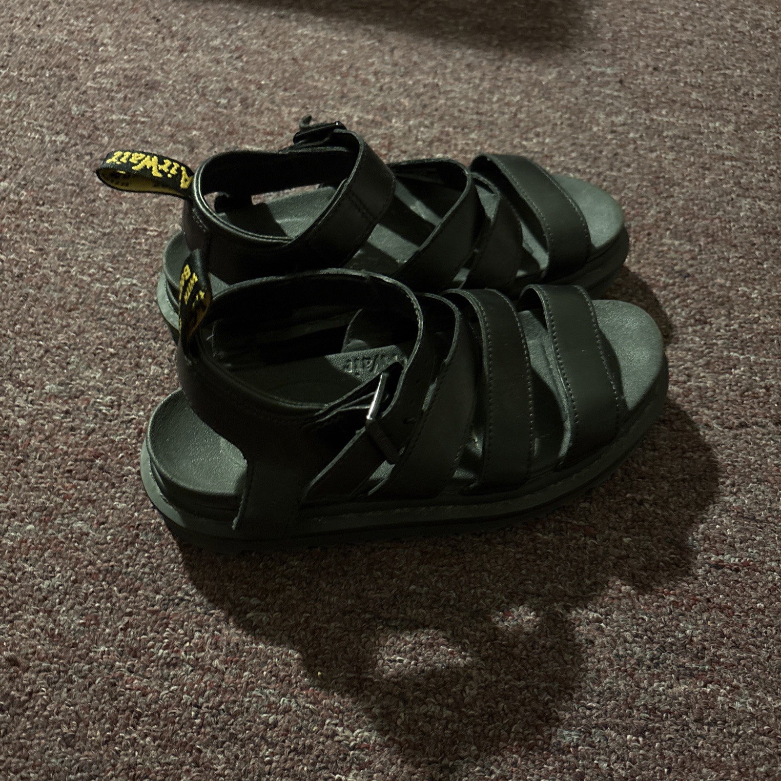 Dr. Martens Blaire Sandals – Black Hydro Leather – Size 38 (US 7 Women’s)