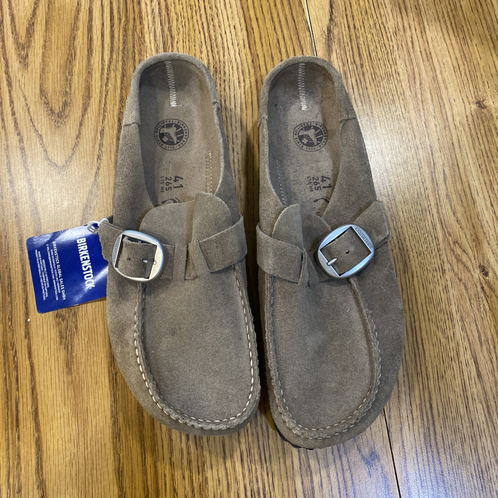 Birkenstock Buckley Suede Leather Clog Women’s Size 41 (US 10) Brown NEW