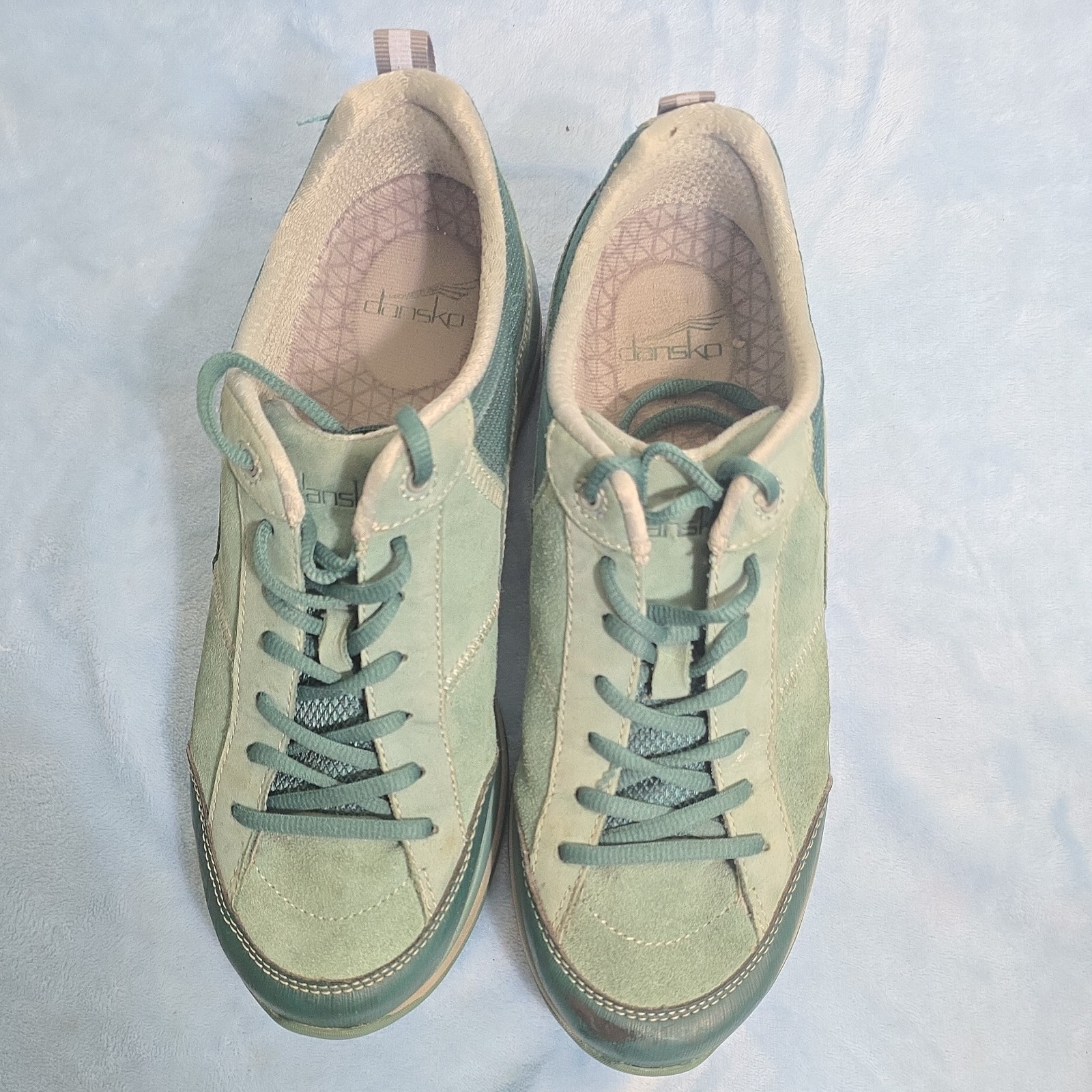 DANSKO Green Suede Leather WMNs US 10.5M EU 41 Sneakers with Poron VTG