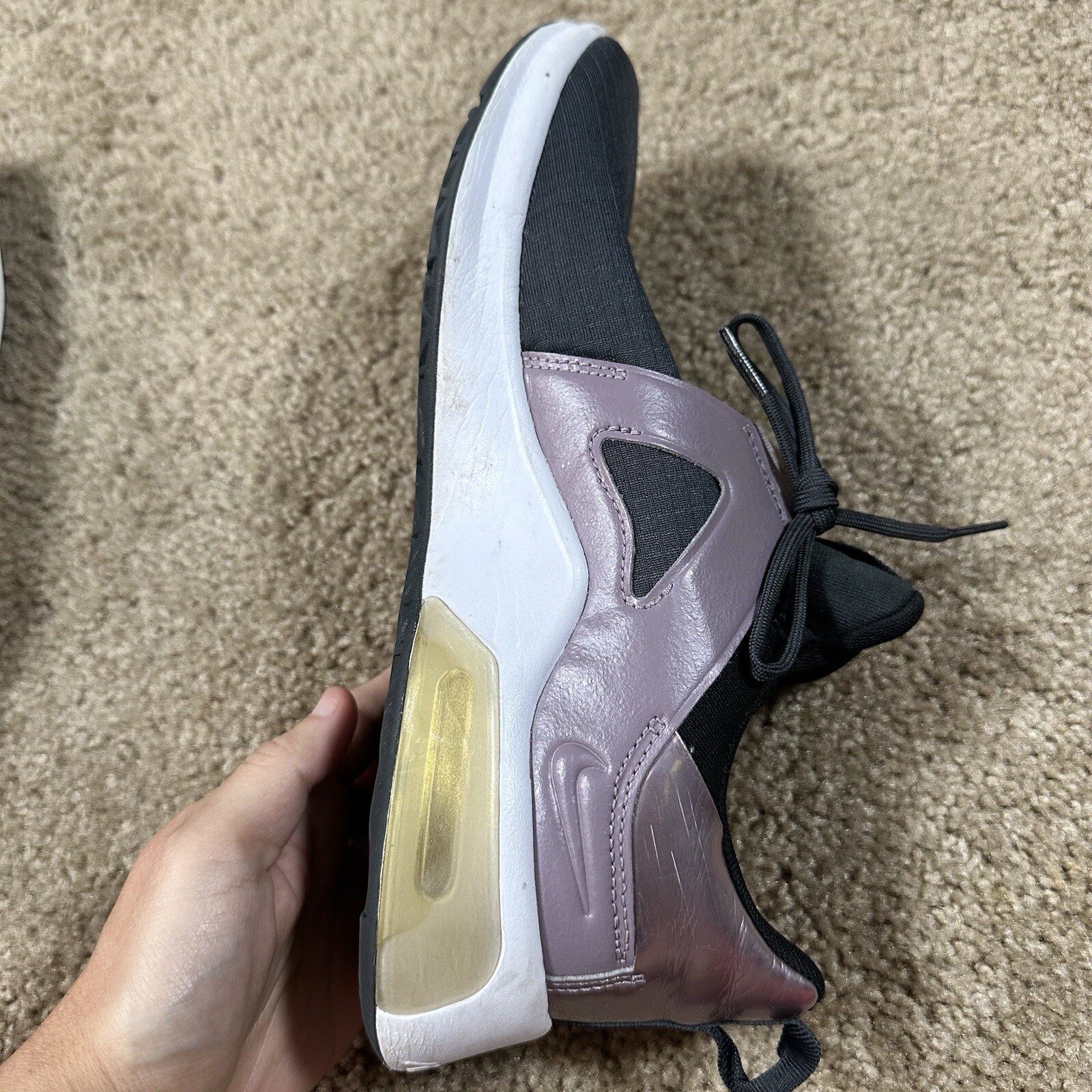 Nike Air Max Bella TR 5 Premium Dark Smoke Grey Purple Gold Women’s 9.5