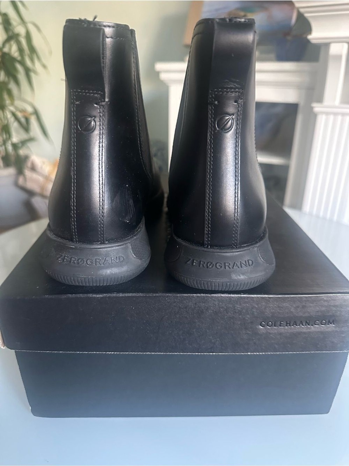 Cole Haan 4ZG 4.ZERØGRAND Waterproof Black Leather Chelsea Boots 8.5B