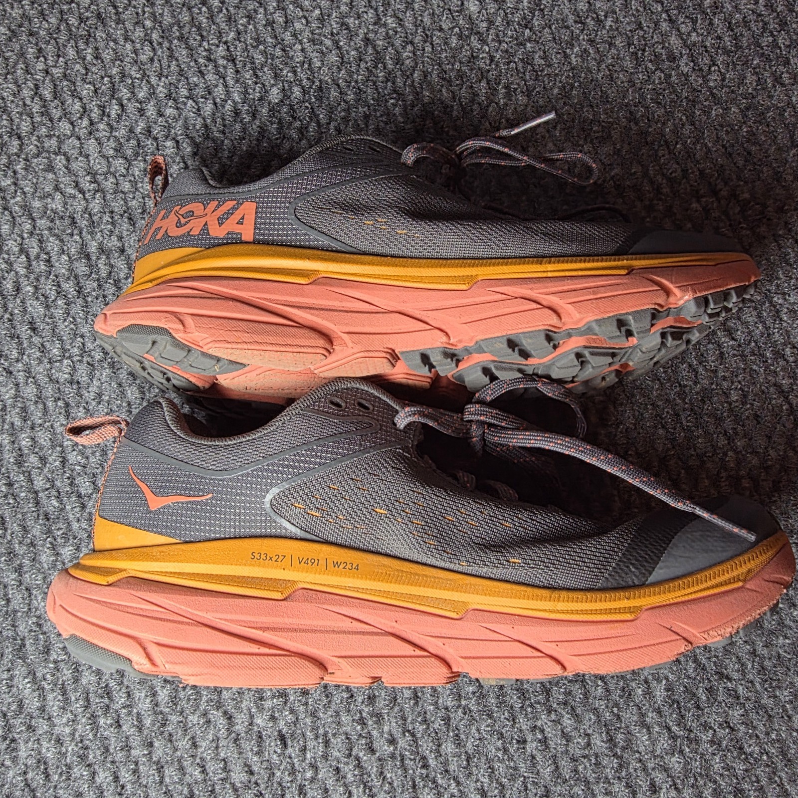 Hoka One One Challenger ATR 6 Shoes Castlerock And Camellia Womens Size 7 D
