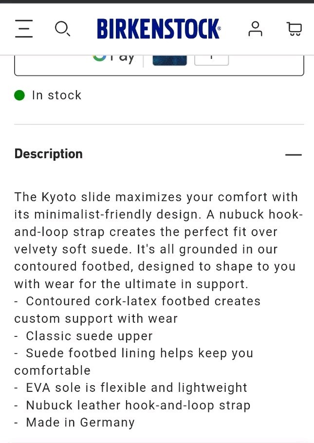 New Birkenstock Kyoto Thyme Nubuck/Suede Leather Adjustable Medium Width Sz 42