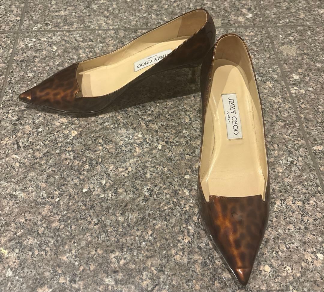 Jimmy Choo Pumps Patent Leopard 37.5
