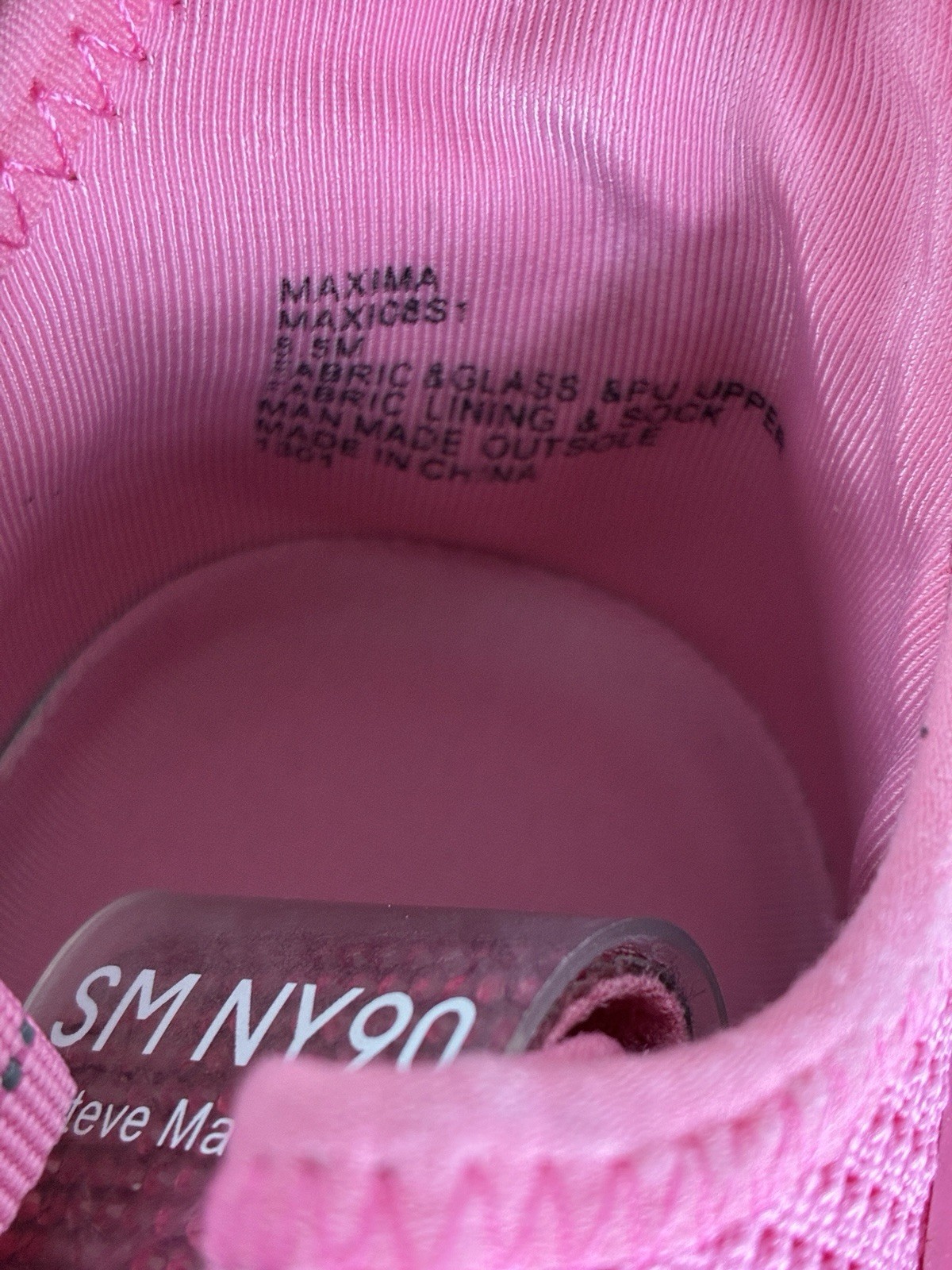 STEVE MADDEN Women’s Hot Pink MAXIMA SM NY90 RHINESTONES SNEAKER-Size 8.5 M