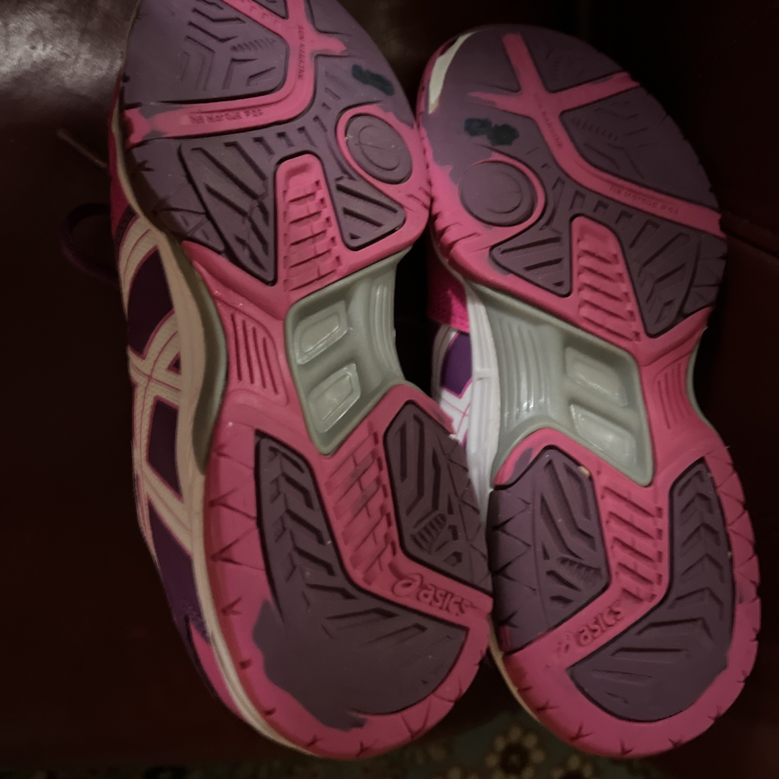 Asics 556Y Gel-Game 5 Pink Purple White Athletic Tennis Shoes Women’s Size 5