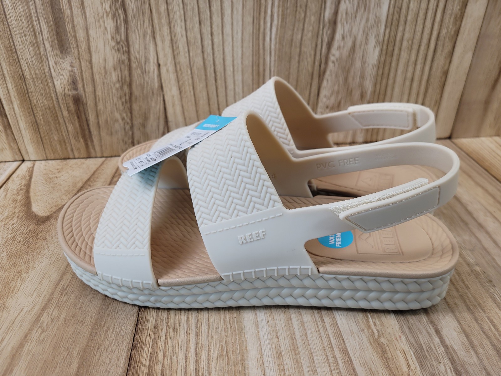 REEF Water Vista Slingback Strappy Sandals Beige Tan Women’s Size 8
